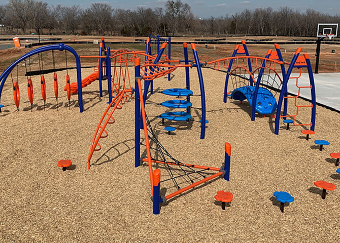 Blue and Orange Colorful Playground